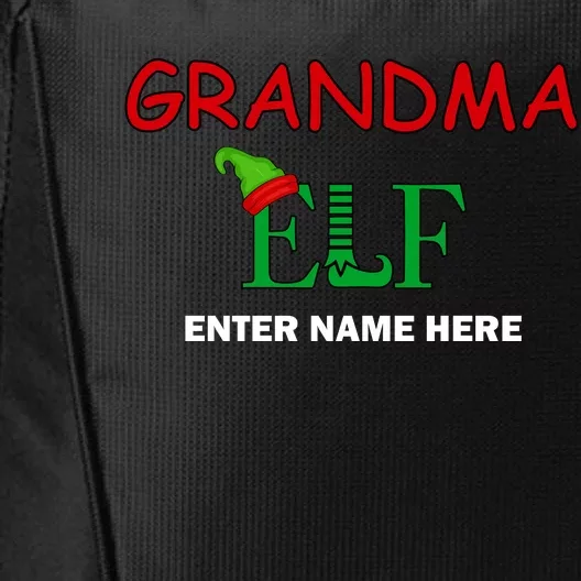 Personalize Grandma Elf Custom Family Matching Christmas City Backpack