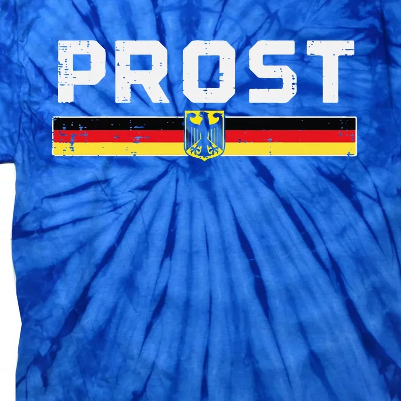 Prost German Flag Crest Eagle Bavarian Oktoberfest Tie-Dye T-Shirt