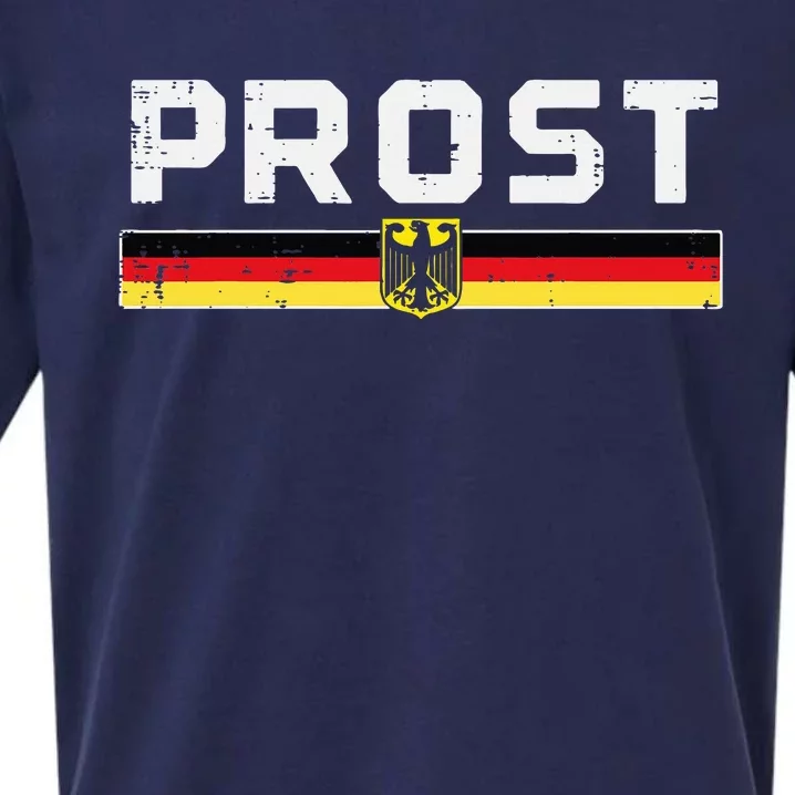 Prost German Flag Crest Eagle Bavarian Oktoberfest Sueded Cloud Jersey T-Shirt