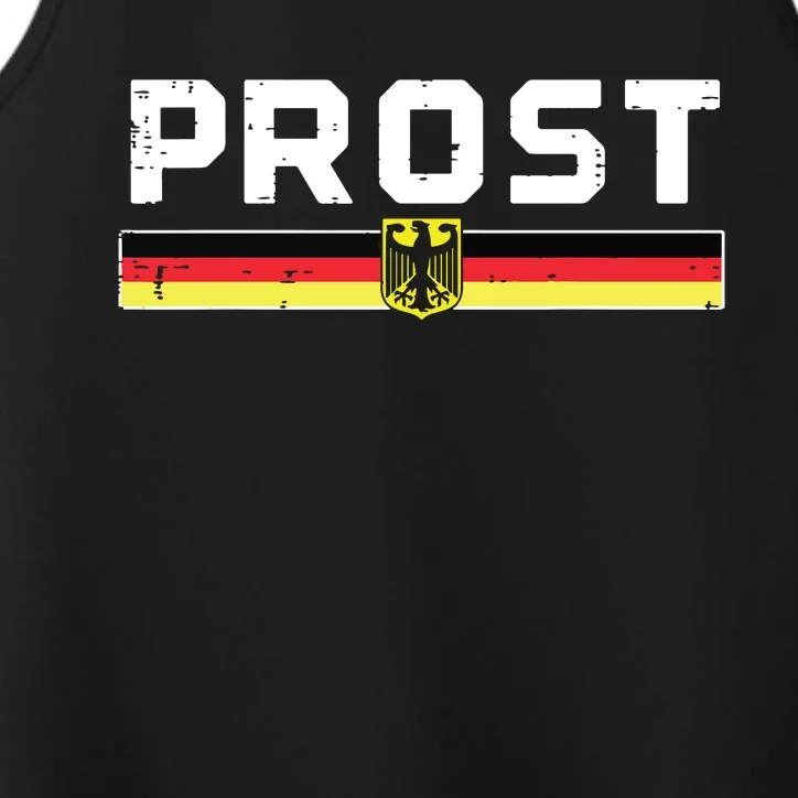 Prost German Flag Crest Eagle Bavarian Oktoberfest Performance Tank