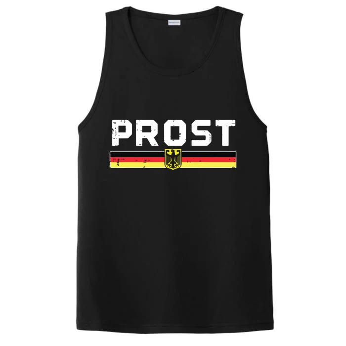 Prost German Flag Crest Eagle Bavarian Oktoberfest Performance Tank