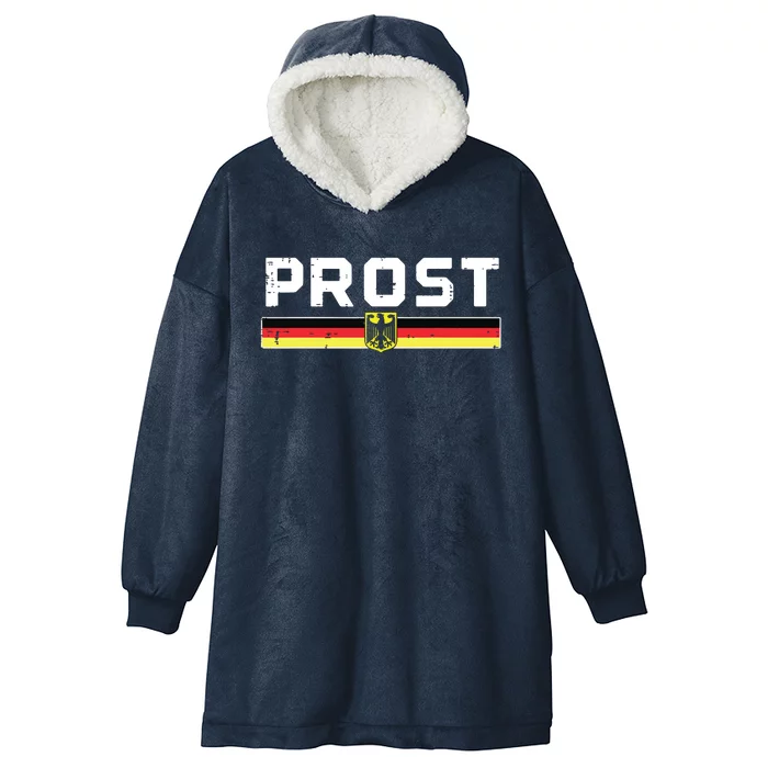 Prost German Flag Crest Eagle Bavarian Oktoberfest Hooded Wearable Blanket