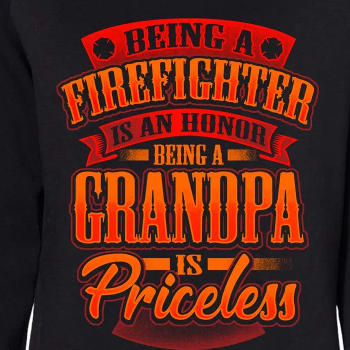 Proud Grandfather Firefighter Grandpa Quote Fire Saying Gift Womens California Wash Sweatshirt