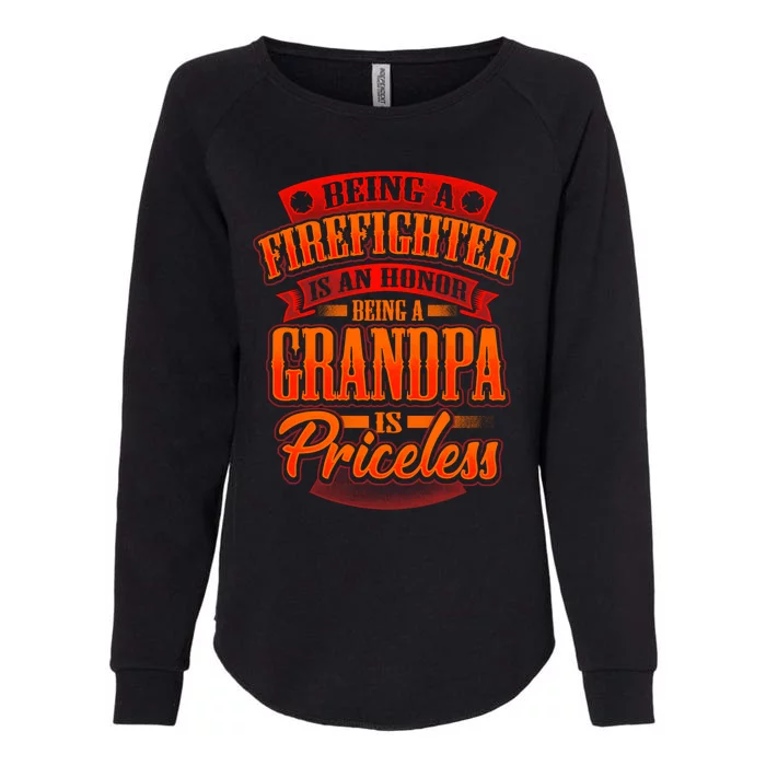 Proud Grandfather Firefighter Grandpa Quote Fire Saying Gift Womens California Wash Sweatshirt