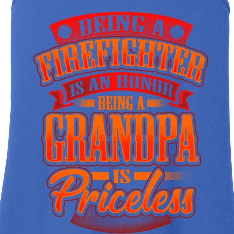 Proud Grandfather Firefighter Grandpa Quote Fire Saying Gift Ladies Essential Tank