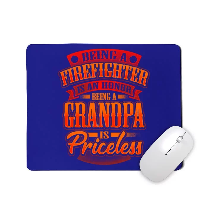 Proud Grandfather Firefighter Grandpa Quote Fire Saying Gift Mousepad