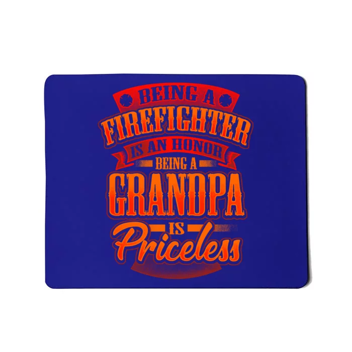 Proud Grandfather Firefighter Grandpa Quote Fire Saying Gift Mousepad