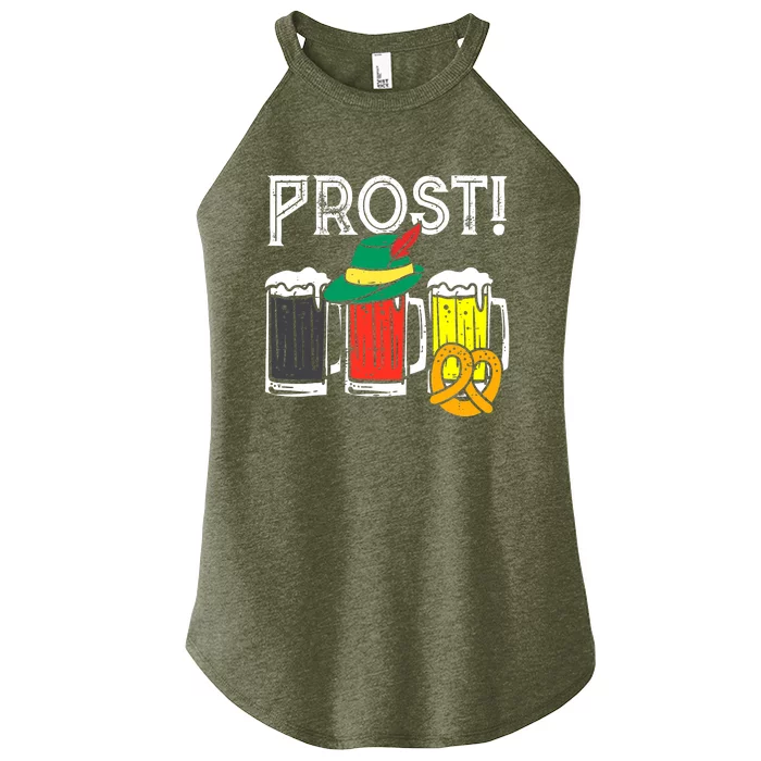 Prost German Flag Colors Hat Bavarian Oktoberfest Women’s Perfect Tri Rocker Tank