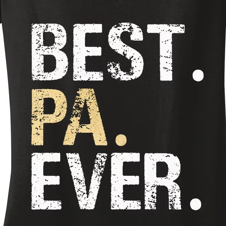 Pa Gift From Granddaughter Grandson Best Pa Women's V-Neck T-Shirt