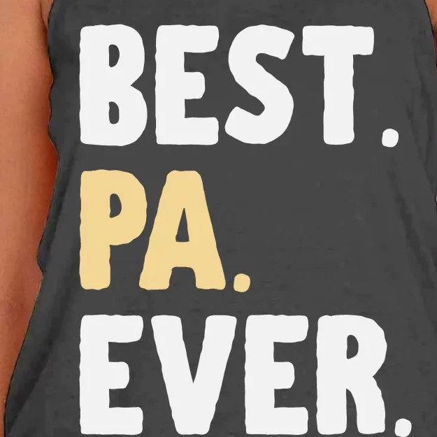 Pa Gift From Granddaughter Grandson Best Pa Ever Women's Knotted Racerback Tank