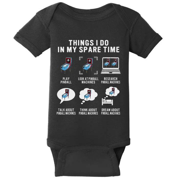 Pinball Gamer Fun Baby Bodysuit