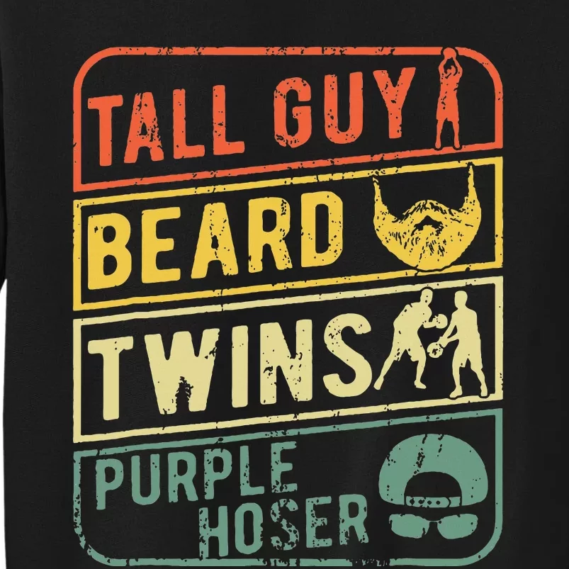 Perfect Gift For Dudetall Guy Beard Twins Purple Hoser Sweatshirt