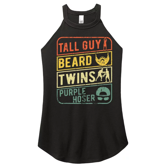 Perfect Gift For Dudetall Guy Beard Twins Purple Hoser Women’s Perfect Tri Rocker Tank