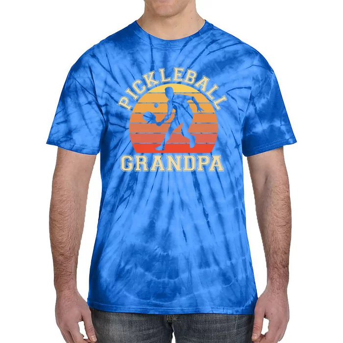 Pickleball Grandpa Funny Love Pickleball Player Grandfather Gift Tie-Dye T-Shirt