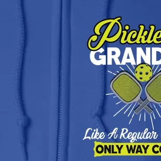 Pickleball Grandma Funny Player Pickle Ball Funny Gift Full Zip Hoodie