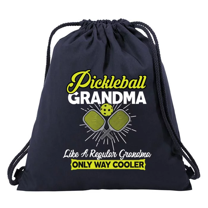 Pickleball Grandma Funny Player Pickle Ball Funny Gift Drawstring Bag