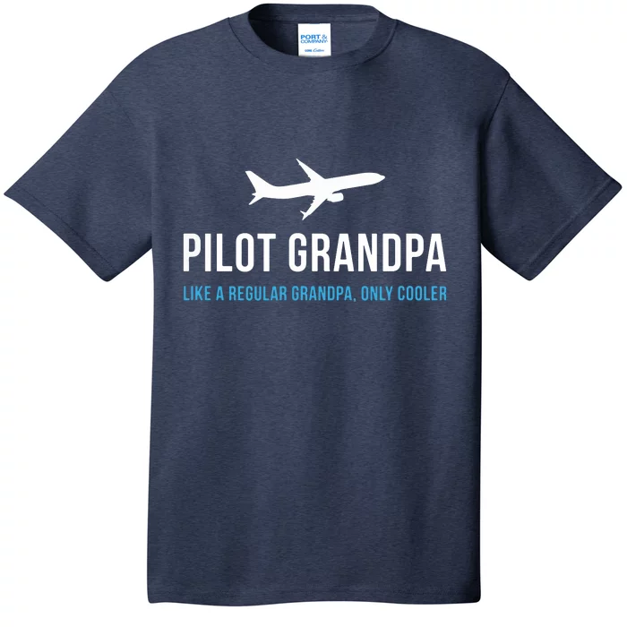 Pilot Grandpa Funny Cute Airplane Aviation Gift T-Shirt