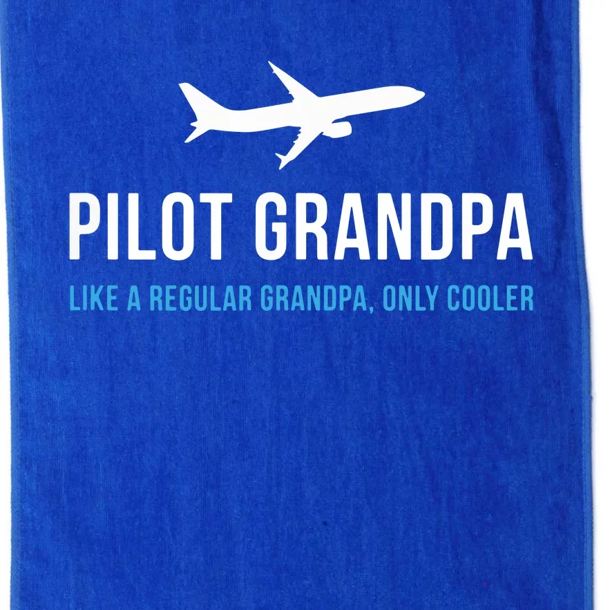 Pilot Grandpa Funny Cute Airplane Aviation Gift Platinum Collection Golf Towel