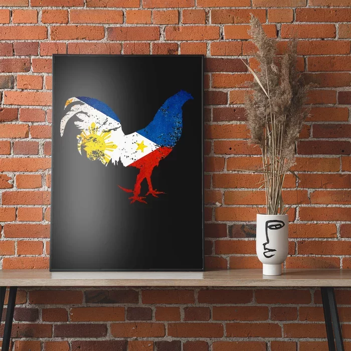 Philippines Gamefowl Filipino Flag Gallegos Rooster style 2 Poster