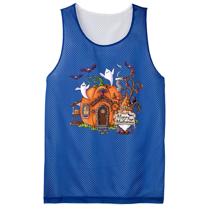 Pumpkin Gnomes Fall Autumn Cute Halloween Thanksgiving Tee Gift Mesh Reversible Basketball Jersey Tank