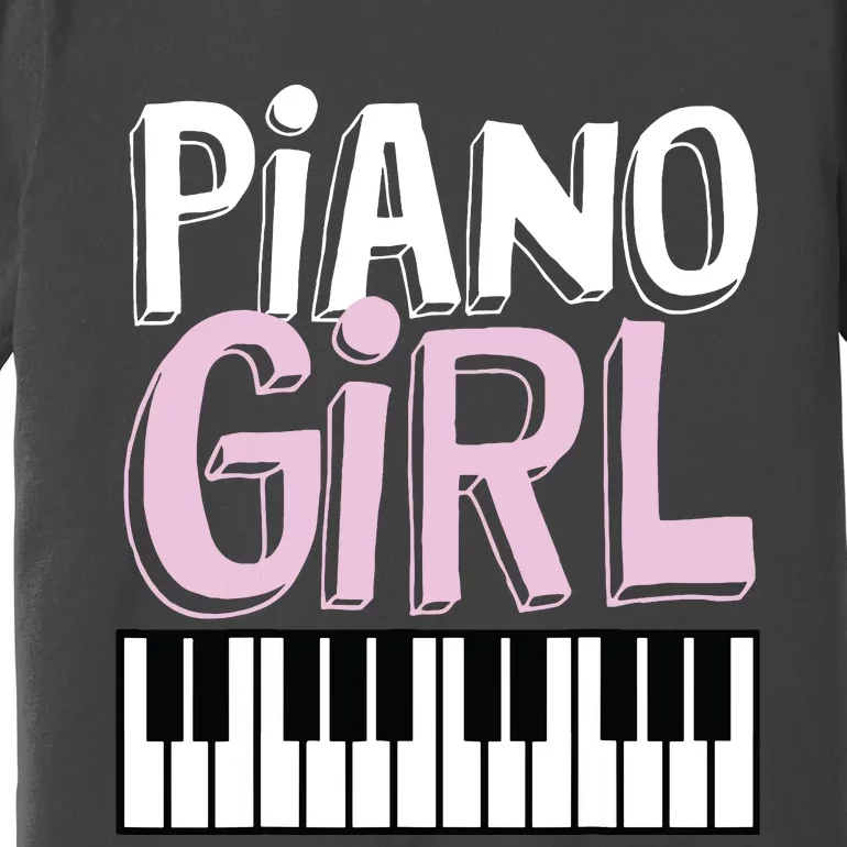 Piano Girl Funny Pianist Music Keyboardist Musician Outfit Premium T-Shirt