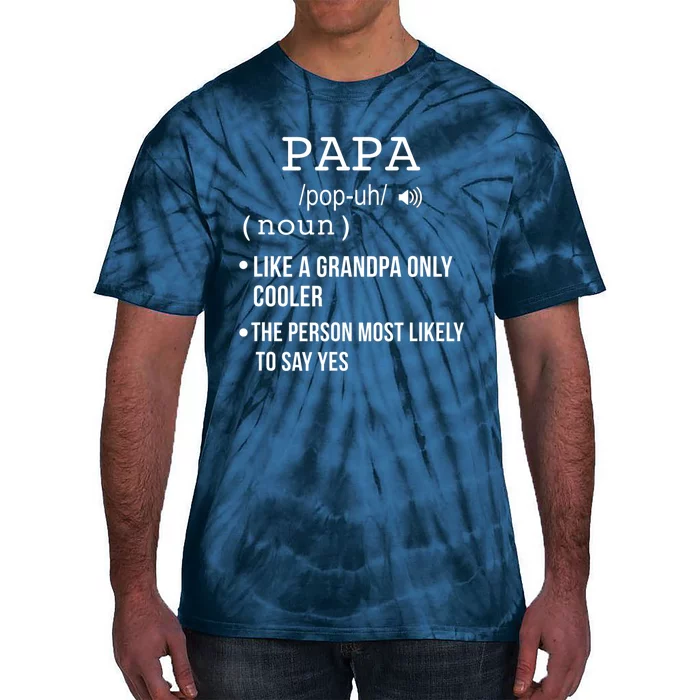 Papa Gift From Grandkids Father's Day Shirt Papa Definition Tie-Dye T-Shirt