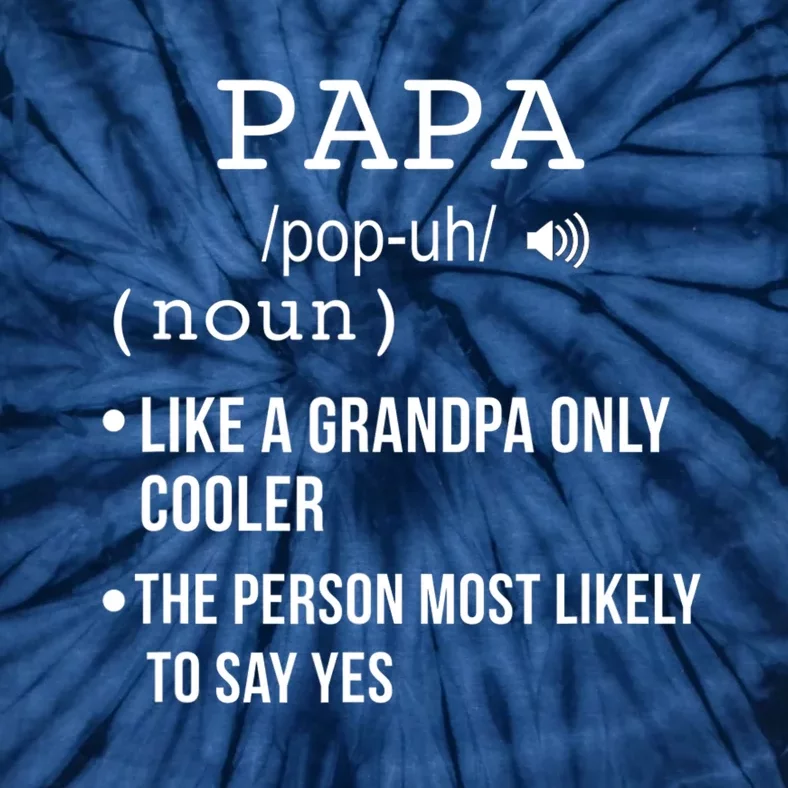 Papa Gift From Grandkids Father's Day Shirt Papa Definition Tie-Dye T-Shirt