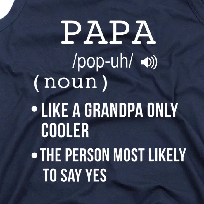 Papa Gift From Grandkids Father's Day Shirt Papa Definition Tank Top