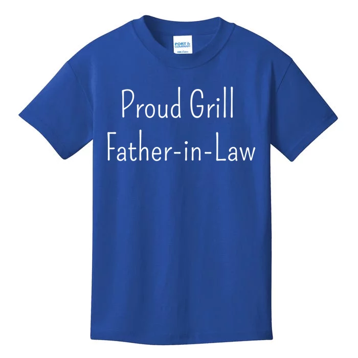 Proud Grill Fatherinlaw Funny Gift Kids T-Shirt