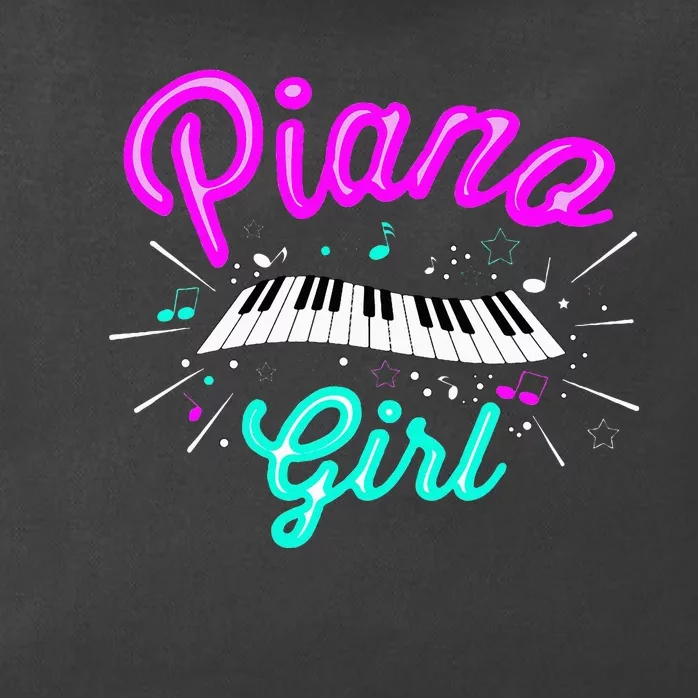 Piano Girl Funny Pianist Music Keyboardist Musician Outfit Zip Tote Bag