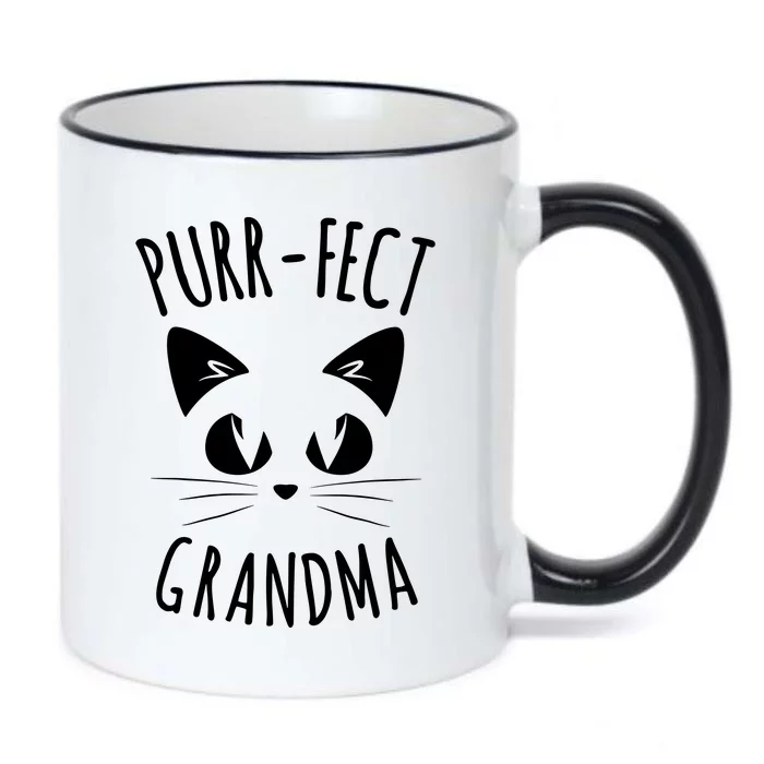 PURRFECT Grandma Fur Mom Cute Cat Lover Animal Gift Black Color Changing Mug