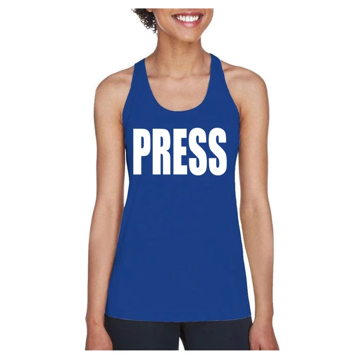 Press Gift For News Journalist Reporter Meaningful Gift Camera Crews Great Gift Women's Racerback Tank