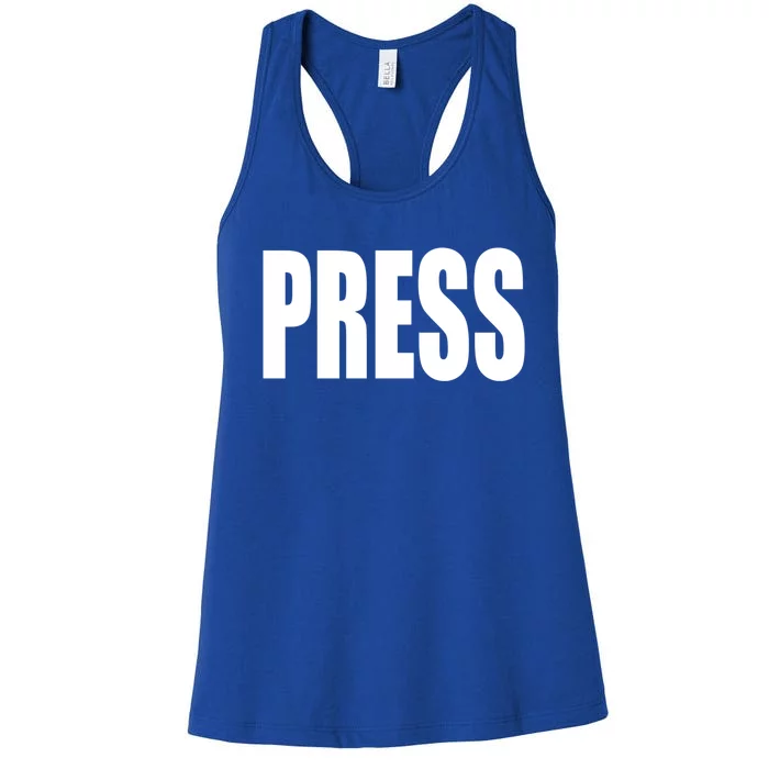 Press Gift For News Journalist Reporter Meaningful Gift Camera Crews Great Gift Women's Racerback Tank