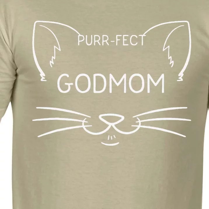 Purrfect Godmom Funny Cat Lover Godmother Kitty Owner Comfort Colors T-Shirt