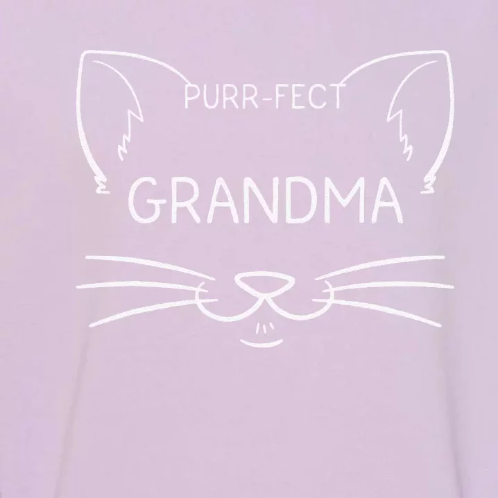 Purrfect Grandma Funny Cat Lover Grandmother Kitty Owner Garment-Dyed Sweatshirt