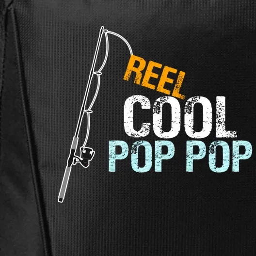 Poppop Gift From Granddaughter Grandson Reel Cool Pop Pop Cute Gift City Backpack