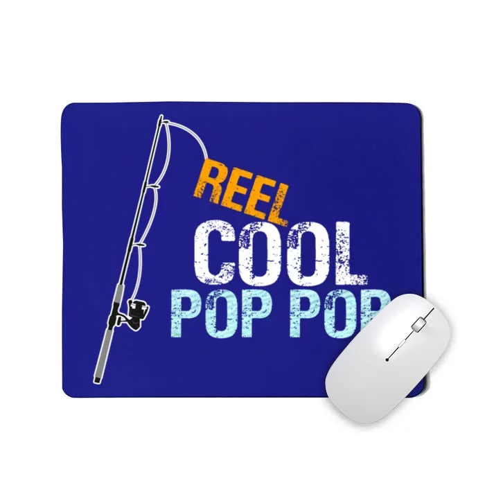 Poppop Gift From Granddaughter Grandson Reel Cool Pop Pop Cute Gift Mousepad