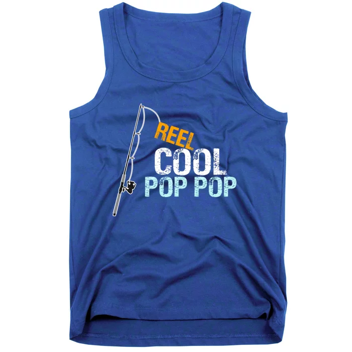 Poppop Gift From Granddaughter Grandson Reel Cool Pop Pop Cute Gift Tank Top