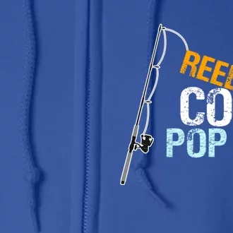 Poppop Gift From Granddaughter Grandson Reel Cool Pop Pop Cute Gift Full Zip Hoodie