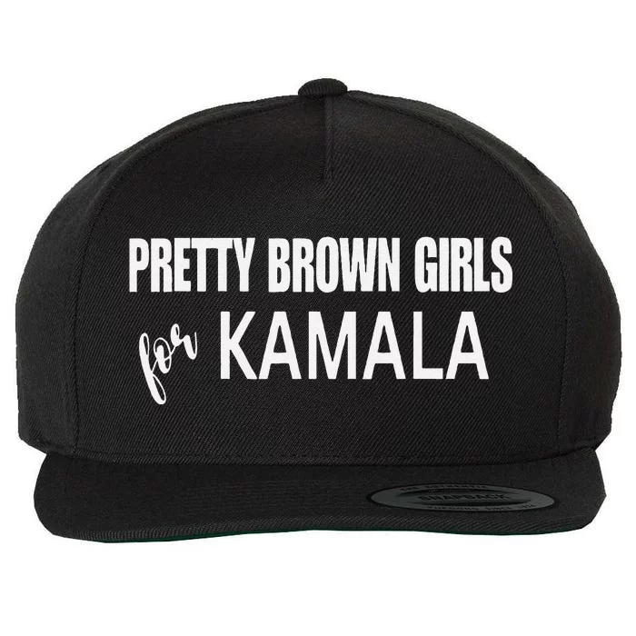 Pretty Girl For Kamala Harris Harris Walz 2024 Wool Snapback Cap