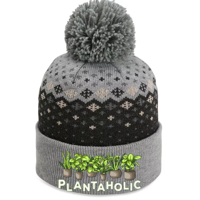 Plantaholic Gift Funny Plants Lover / Gardening Gardener Joke Gift The Baniff Cuffed Pom Beanie