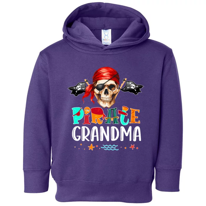 Pirate Grandma Funny Birthday Pirate Day Family Matching Toddler Hoodie