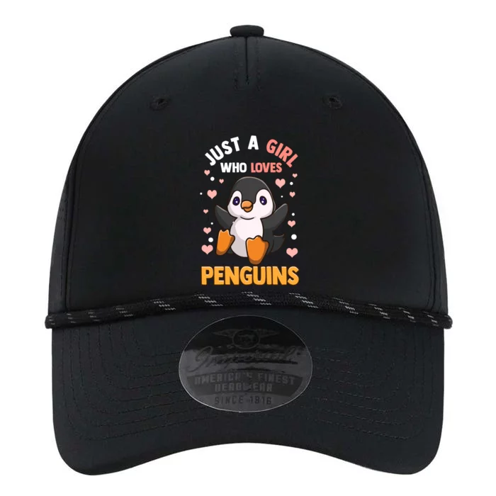 Penguin Gift For Girls Just A Girl Who Loves Penguins Gift Performance The Dyno Cap