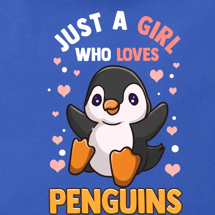 Penguin Gift For Girls Just A Girl Who Loves Penguins Gift Zip Tote Bag