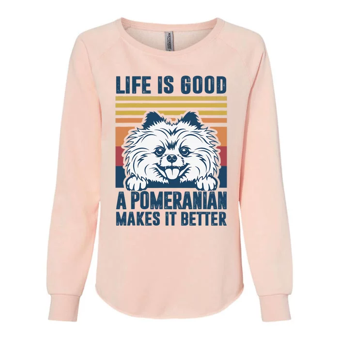 Pomeranian Gifts For Dog Mom Dog Dad Pomeranian Womens California Wash Sweatshirt