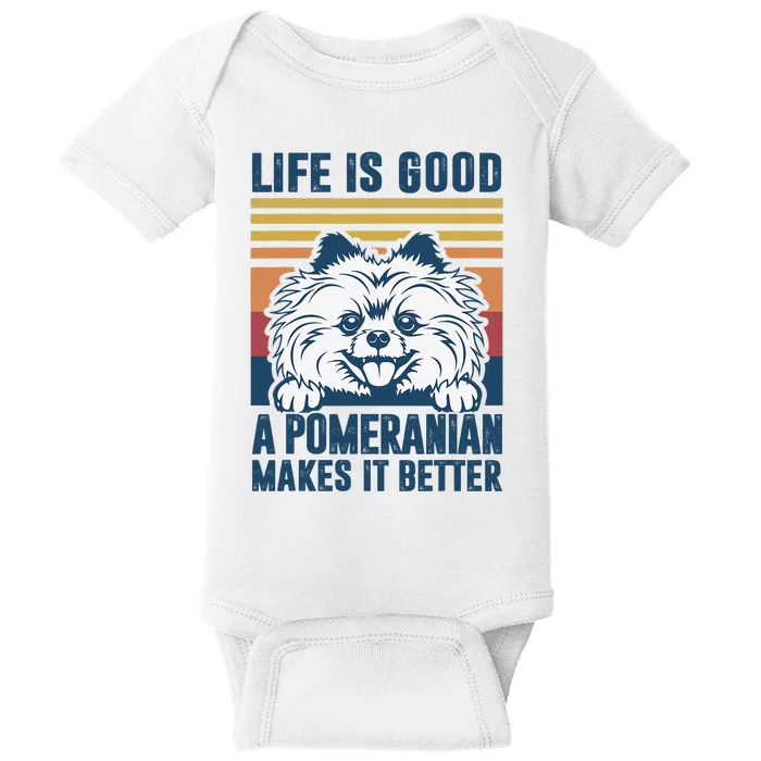 Pomeranian Gifts For Dog Mom Dog Dad Pomeranian Baby Bodysuit