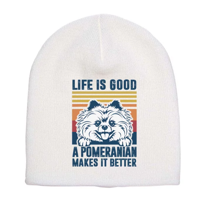 Pomeranian Gifts For Dog Mom Dog Dad Pomeranian Short Acrylic Beanie