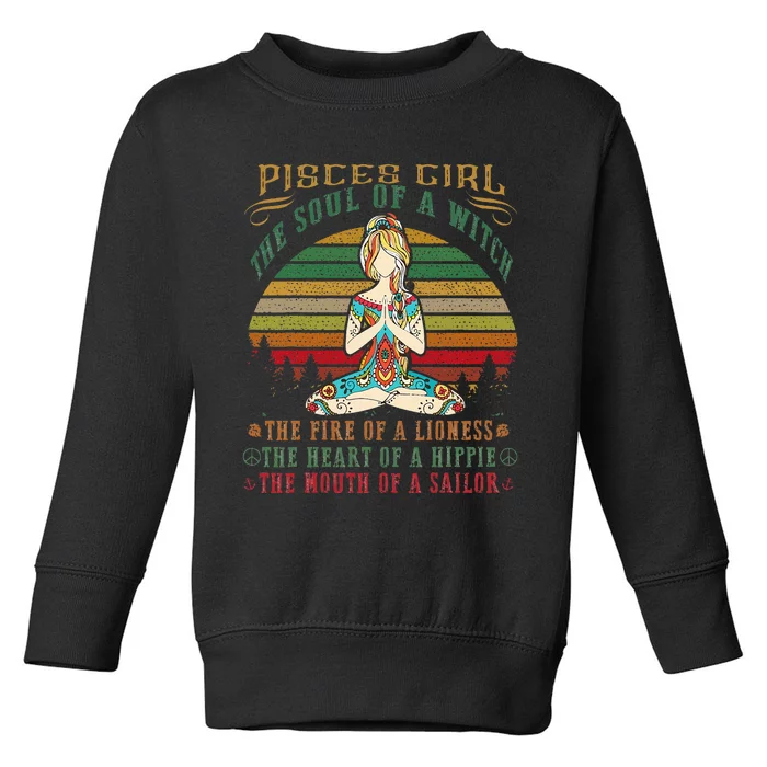 Pisces Girl For Yoga Black Women Birthday Gifts Toddler Sweatshirt