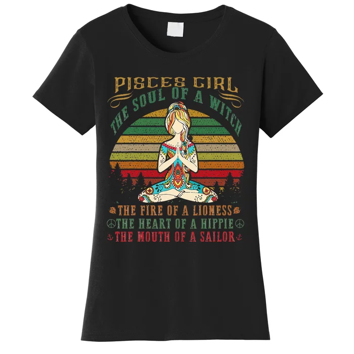 Pisces Girl For Yoga Black Women Birthday Gifts Women's T-Shirt