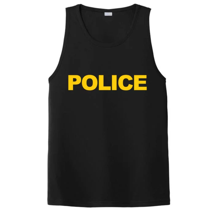 Police Gift Front And Back Print Police Law Enforcet Performance Tank